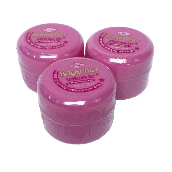 Nathina Bright Face Sunblock Gel Sunscreen Lot of 3 10g net wt. 0.35 oz - Picture 1 of 2